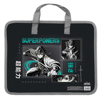 Купить Папка пластиковая с тканевыми ручками «Super Powers» оптом